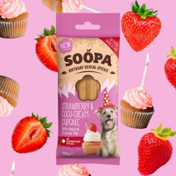 SOOPA Dental Sticks -Epres-kókuszkrémes cupcake 100g