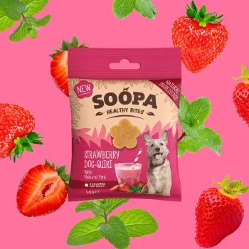   SOOPA Healthy Bites - DOG-QUIRI Eper és menta jutalomfalat 50g