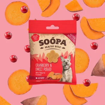   SOOPA Healthy Bites - Vörösáfonya és édesburgonya jutalomfalat 50g