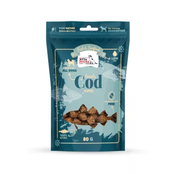   Syta Micha – Fish & Seafood – Szárított tőkehal jutalomfalat 80g