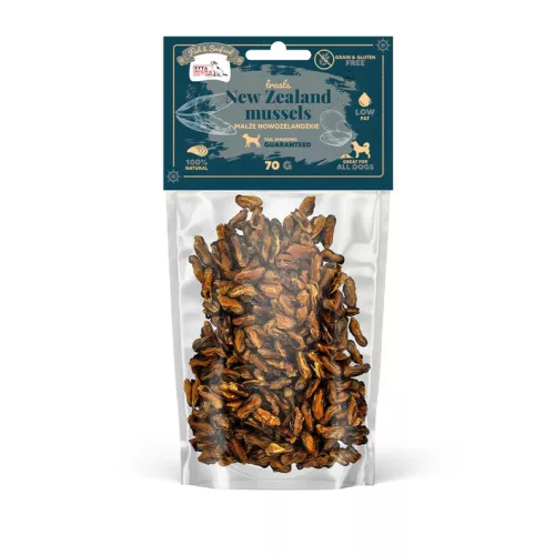 Syta Micha – Fish & Seafood – Szárított Új-Zélandi zöldkagyló jutalomfalat 70g