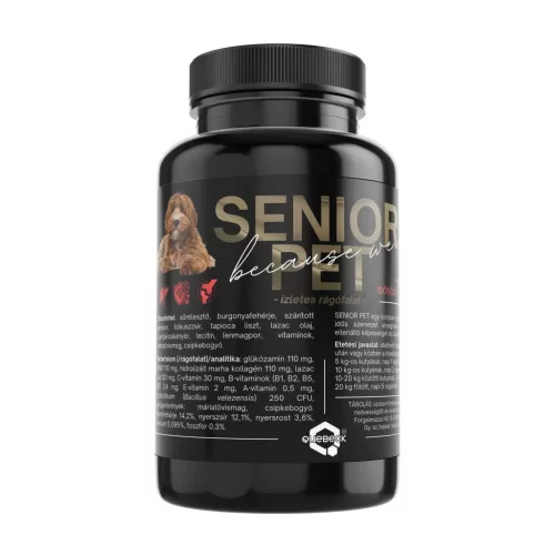 SENIOR PET - ízületvédő rágófalat idős kutyáknak 200g, Quebeck