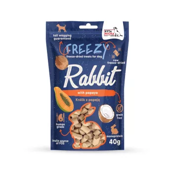   Syta Micha Freezy - Nyúlhús papajával fagyasztva szárított jutalomfalat 40g