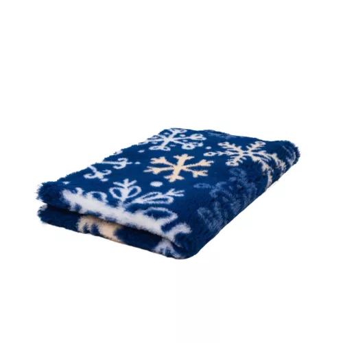 VetBed DryBed – Csúszásmentes kisállatfekhely – Hópelyhek 75x50cm