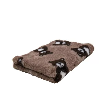   VetBed DryBed – Csúszásmentes kisállatfekhely – Latte barna plüssmackó 75x50cm