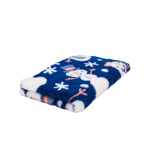 VetBed DryBed – Csúszásmentes kisállatfekhely – Hóember 75x50cm