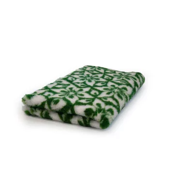   VetBed DryBed – Csúszásmentes kisállatfekhely – Virágos fehér és zöld 75x50cm