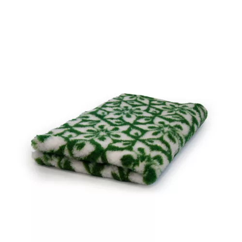 VetBed DryBed – Csúszásmentes kisállatfekhely – Virágos fehér és zöld 75x50cm