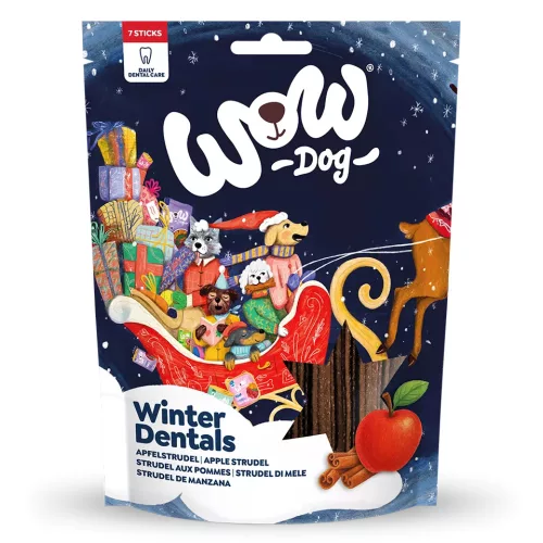 WOW DOG – Winter Dentals - Almás rétes ízű fogtisztító 250g