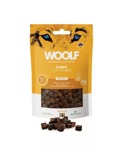 Woolf Főtt monoprotein Nyúlhús kockák 100g