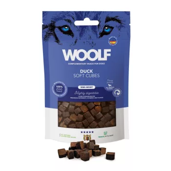 Woolf Főtt monoprotein Kacsahús kockák 100g