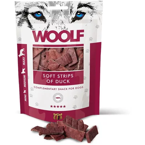 Woolf Soft Strips of Duck – Puha Kacsacsíkok 100g