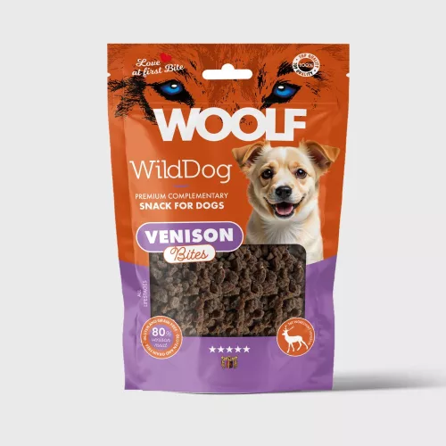 WOOLF WildDog Bites – Puha szarvashús falatok 100g